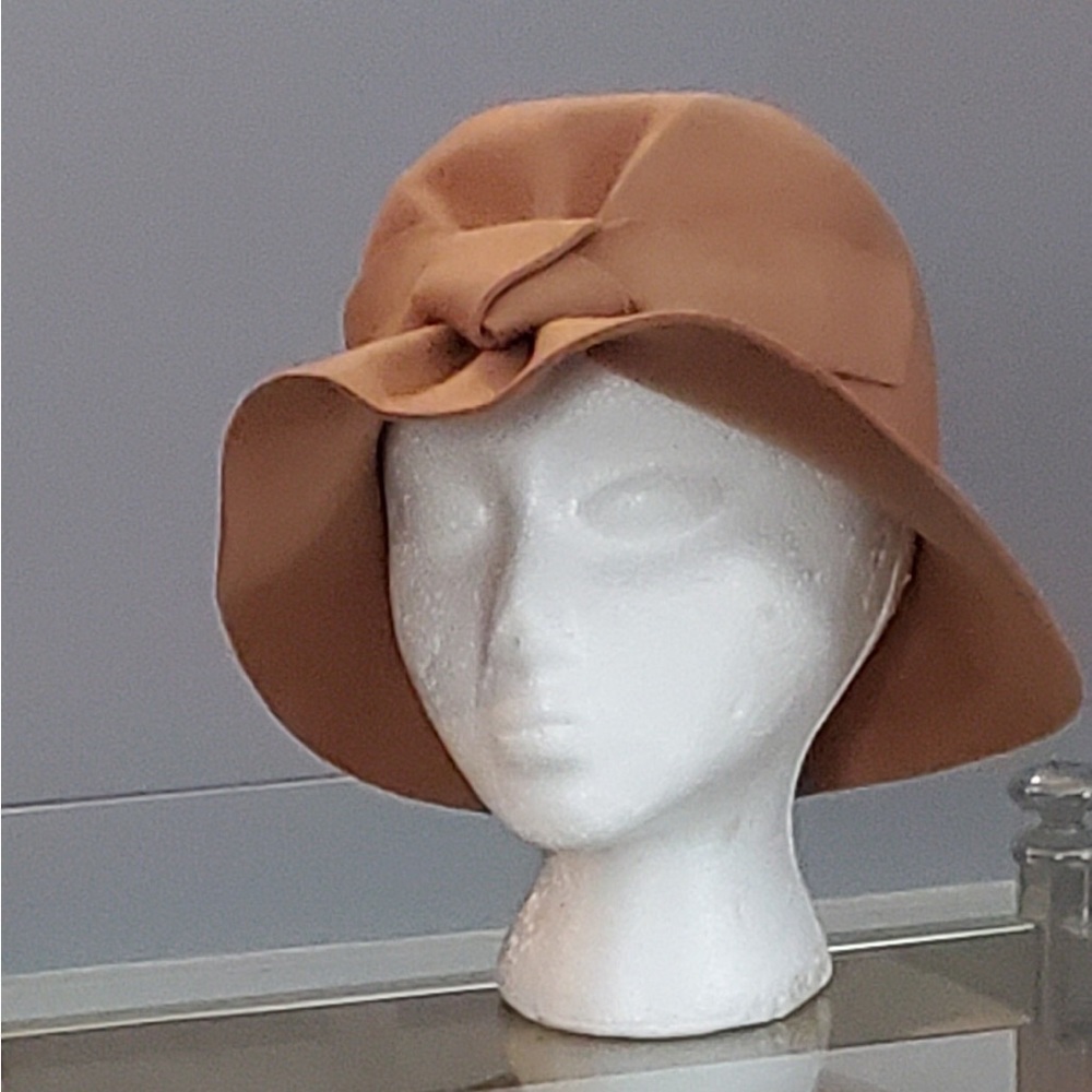 Black Wool Hat - brand SCALA, Tan Wool Felt Hat - brand KIMICHI BLUE